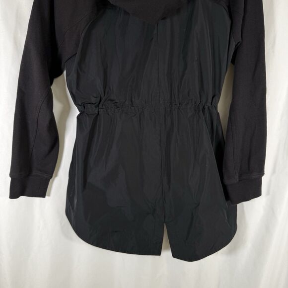Athleta Triumph Hybrid Jacket Women's XXS Black Full Zip Hooded Pockets - Picture 11 of 12